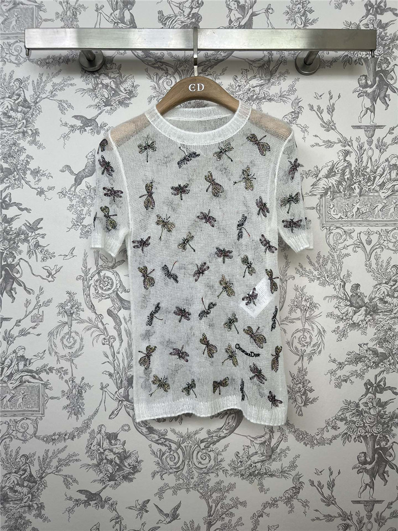 D10r embroidered knitted short sleeve replicas clothes