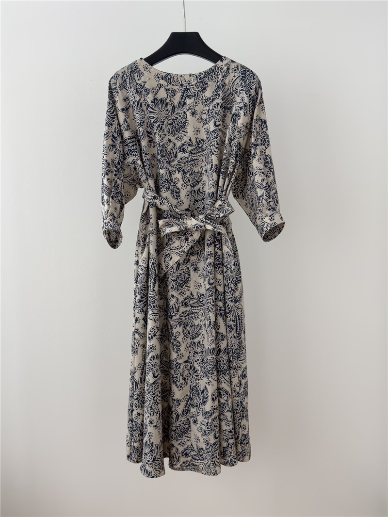 L0r0 P1ana printed mulberry silk dress replica d&g clothing