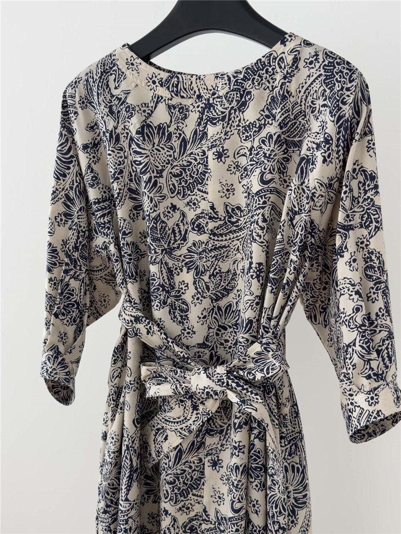 L0r0 P1ana printed mulberry silk dress replica d&g clothing