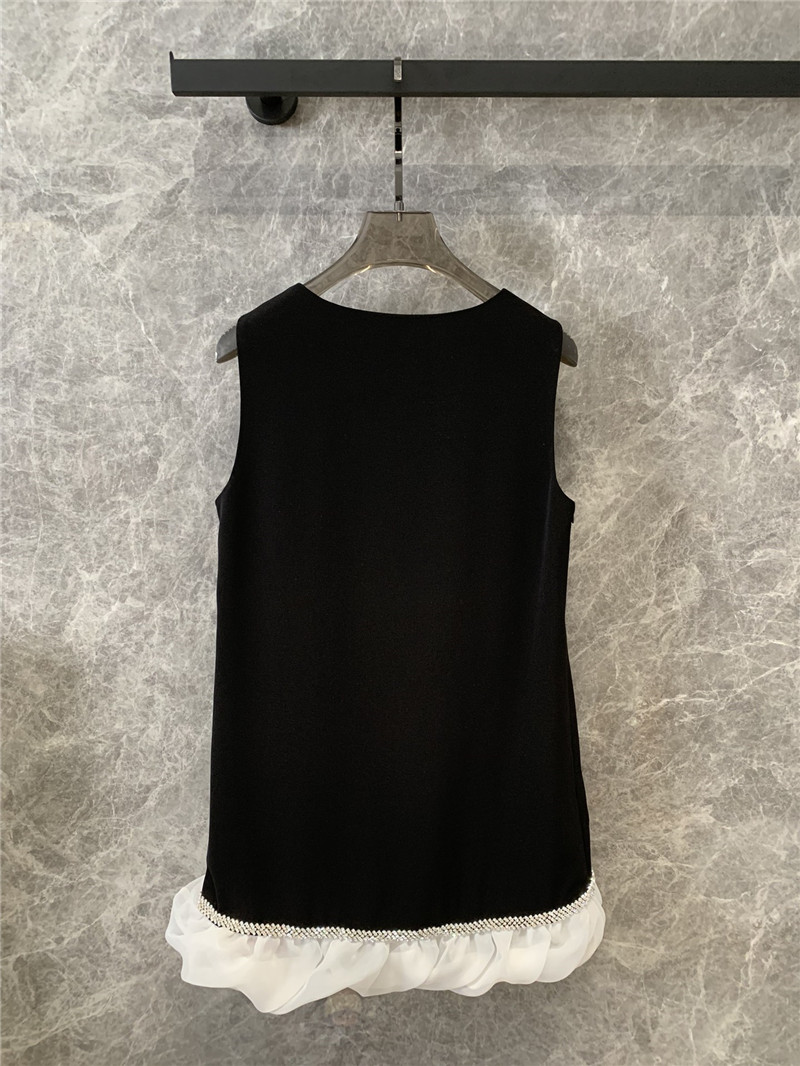 M1um1u patchwork mesh dress replica clothes