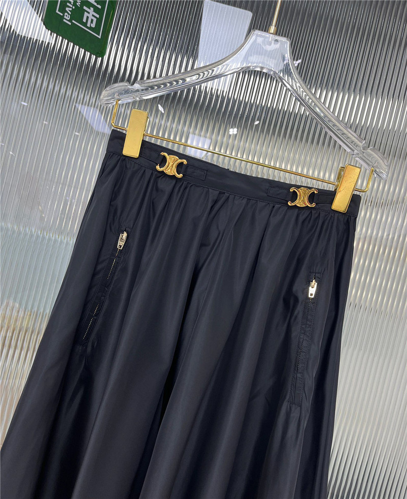 Ce1i*e black flared midi skirt