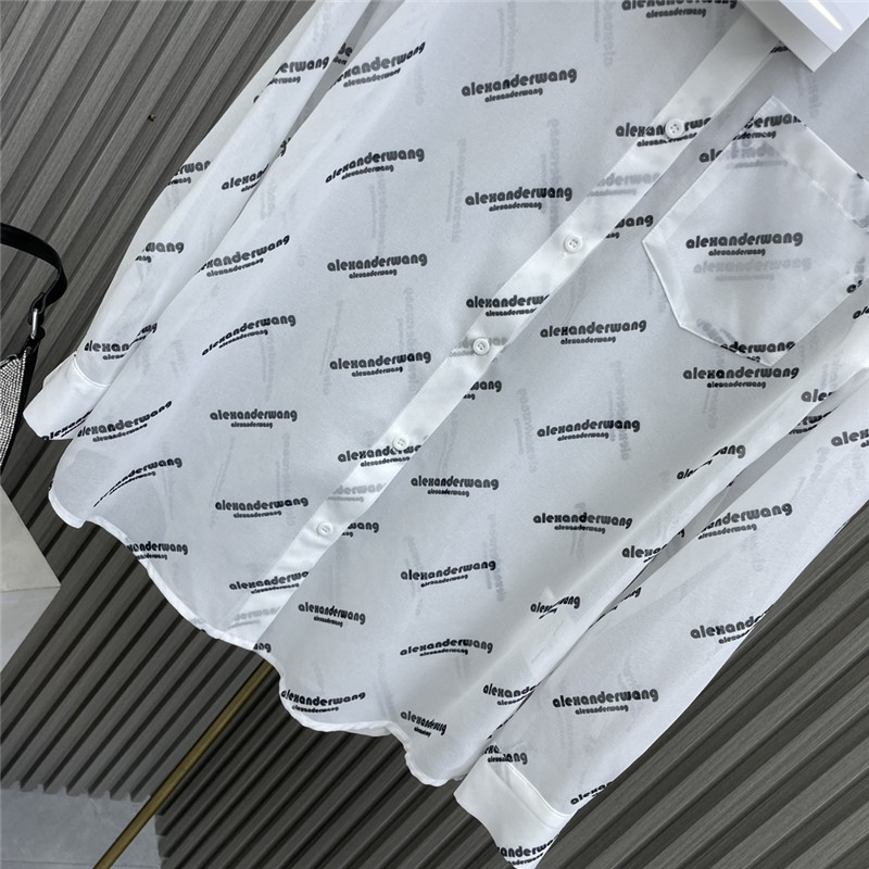 A1exa*der wang printed see-through shirt replicas clothes