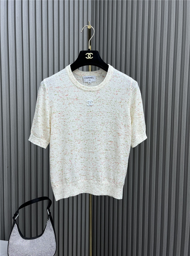 Ch**el knitted short sleeve top replica d&g clothing