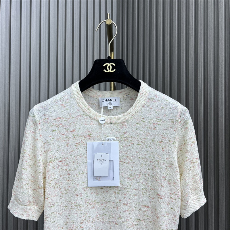 Ch**el knitted short sleeve top replica d&g clothing