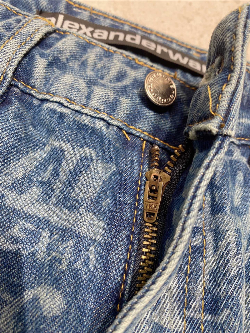 A1exa*der wang printed denim shorts replica clothing sites