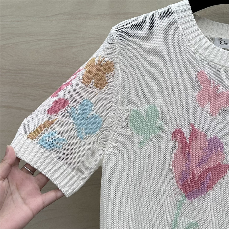 D10r knitted short sleeve top knitted short sleeve top