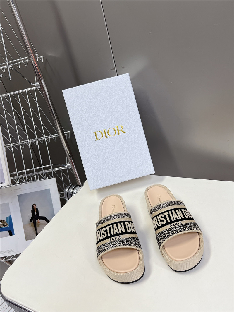 D10r printed platform slippers replica designer shoe