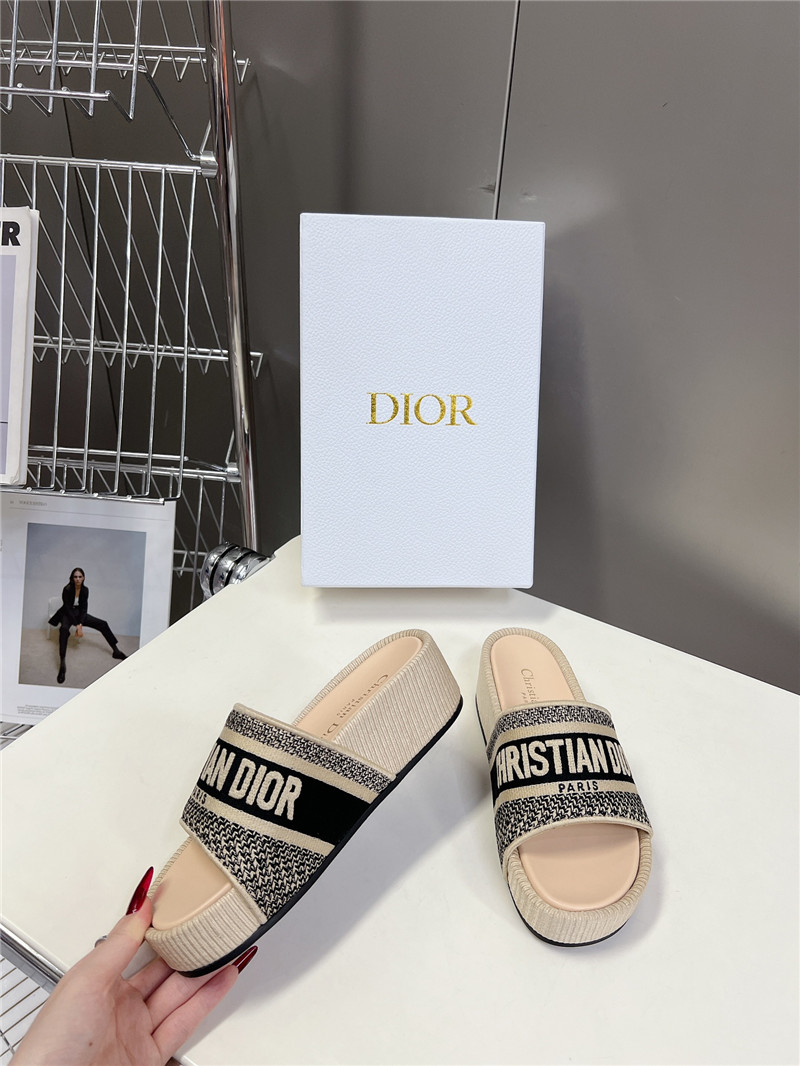 D10r printed platform slippers replica designer shoe