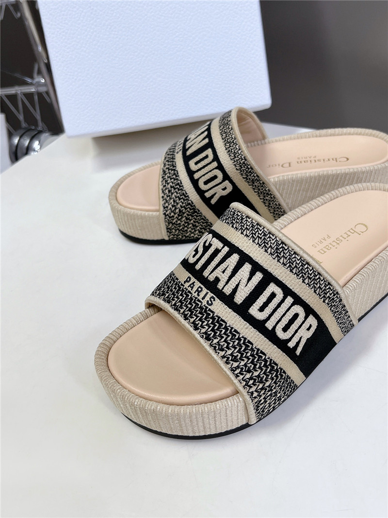 D10r printed platform slippers replica designer shoe