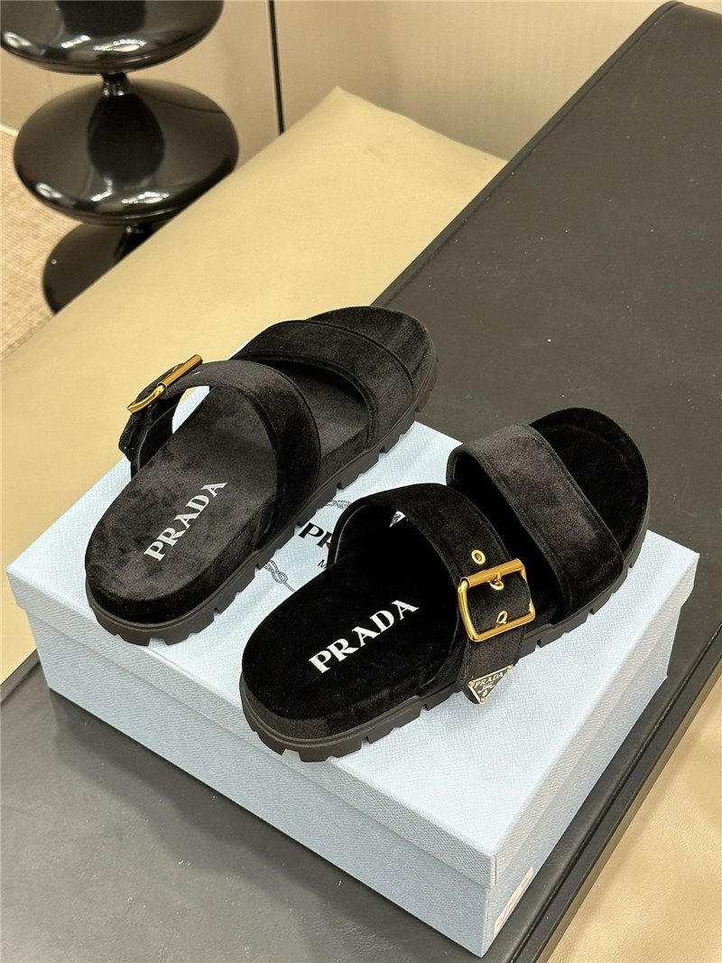 pra*a velvet sandals ma1s0n Marg*e1a replica shoes
