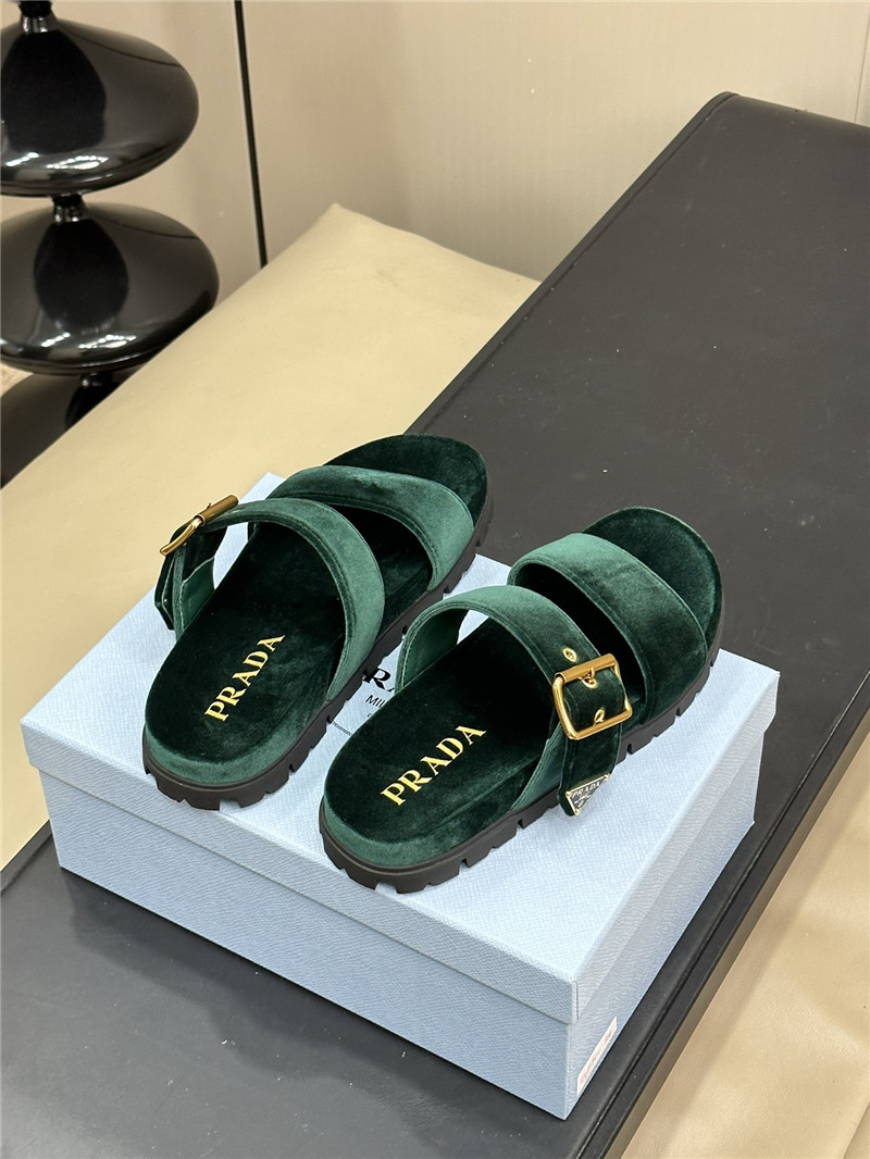 pra*a velvet sandals ma1s0n Marg*e1a replica shoes