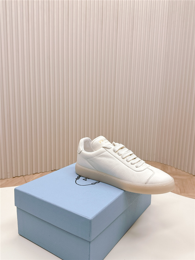 Pra*a white leather sneakers for women