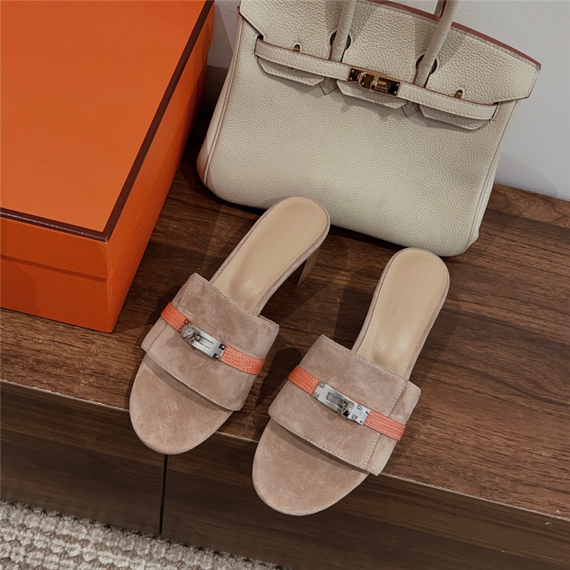 H**me5 kelly buckle slippers replica designer shoes