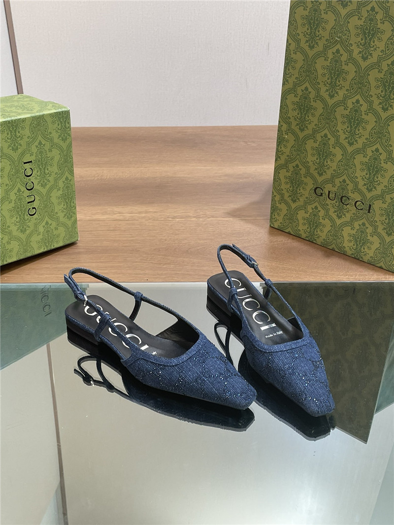 Gvc*1 small square toe back sandals replica shoes