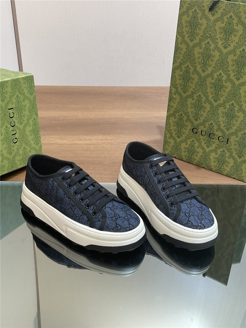 Gvc*1 gg denim platform sneakers for women