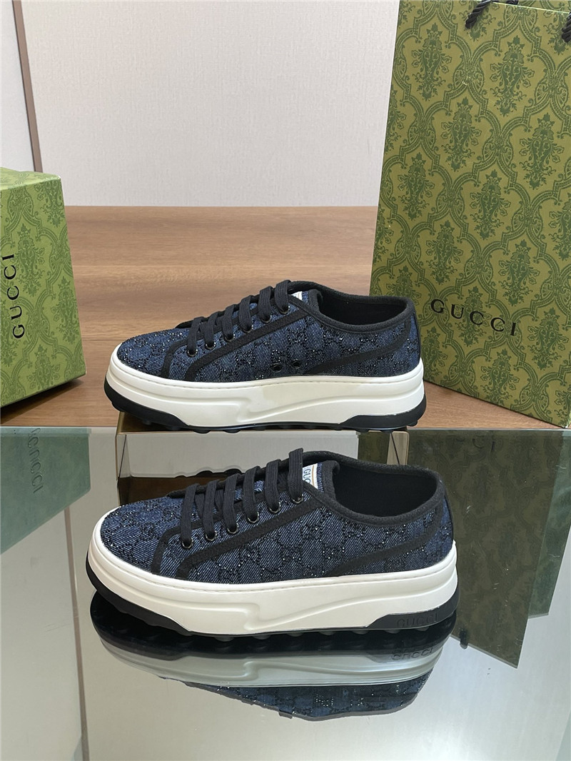 Gvc*1 gg denim platform sneakers for women