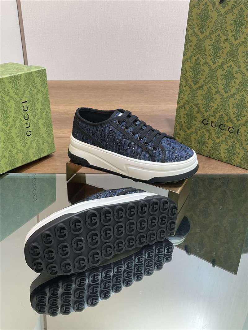 Gvc*1 gg denim platform sneakers for women