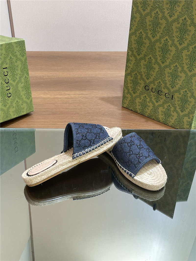 Gvc*1 straw hemp fisherman slippers replica shoes