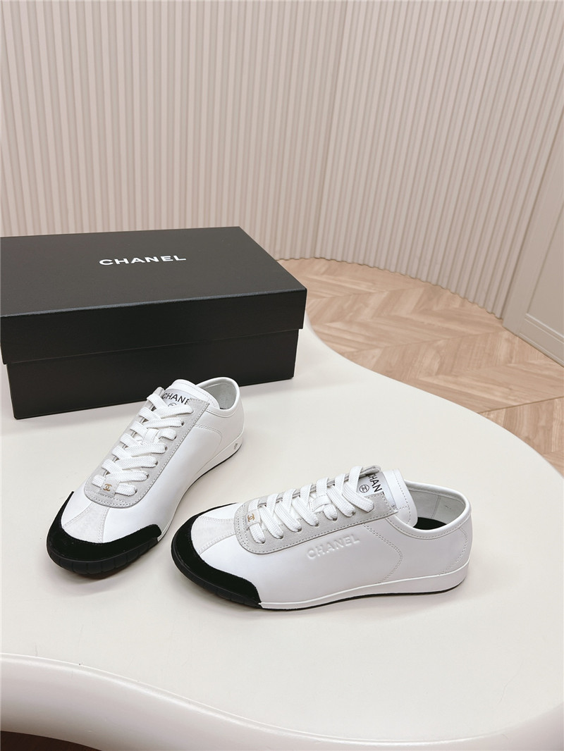 Ch**el white low top sneakers