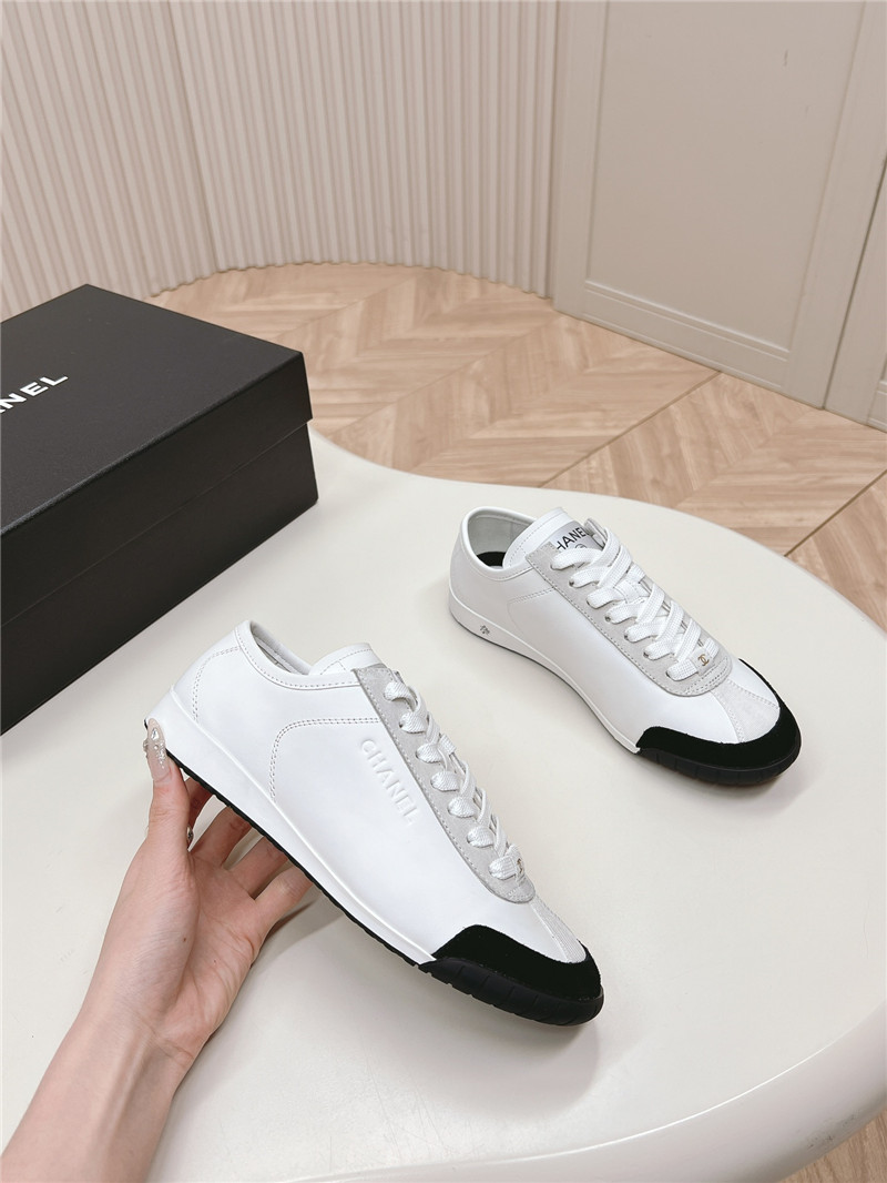 Ch**el white low top sneakers