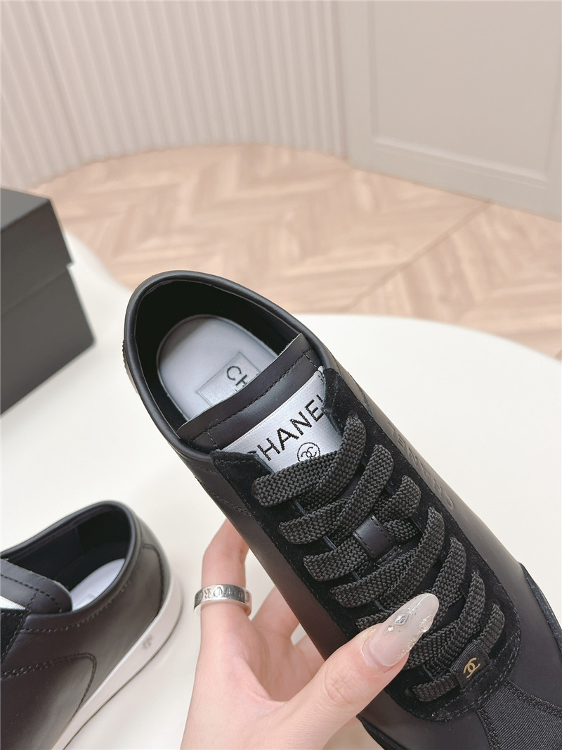 Ch**el black low top sneakers