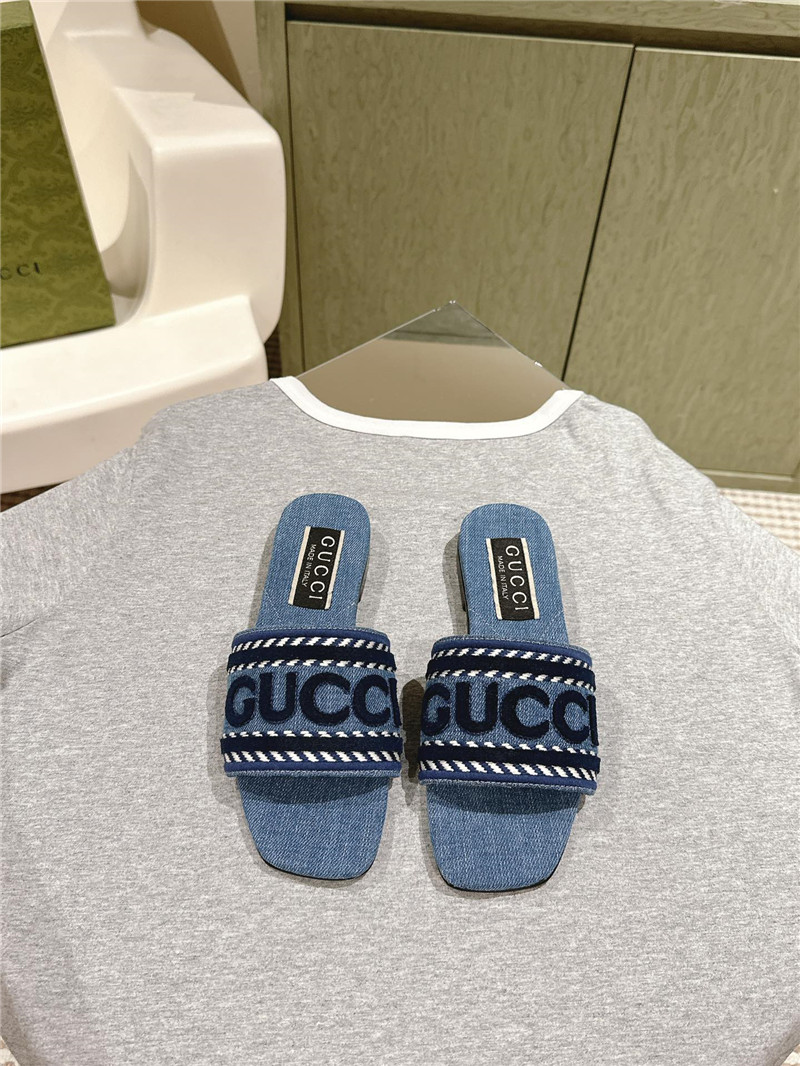 gvc*1 denim slippers Marg*e1a replica shoes