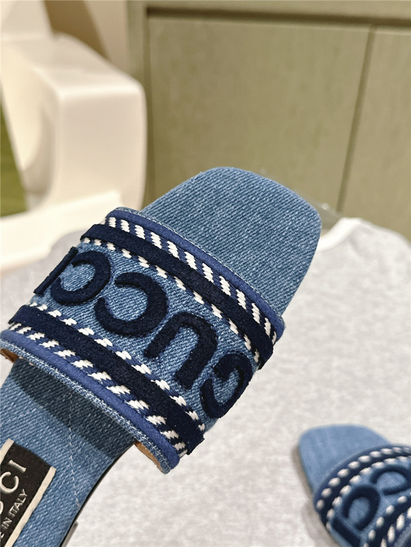 gvc*1 denim slippers Marg*e1a replica shoes