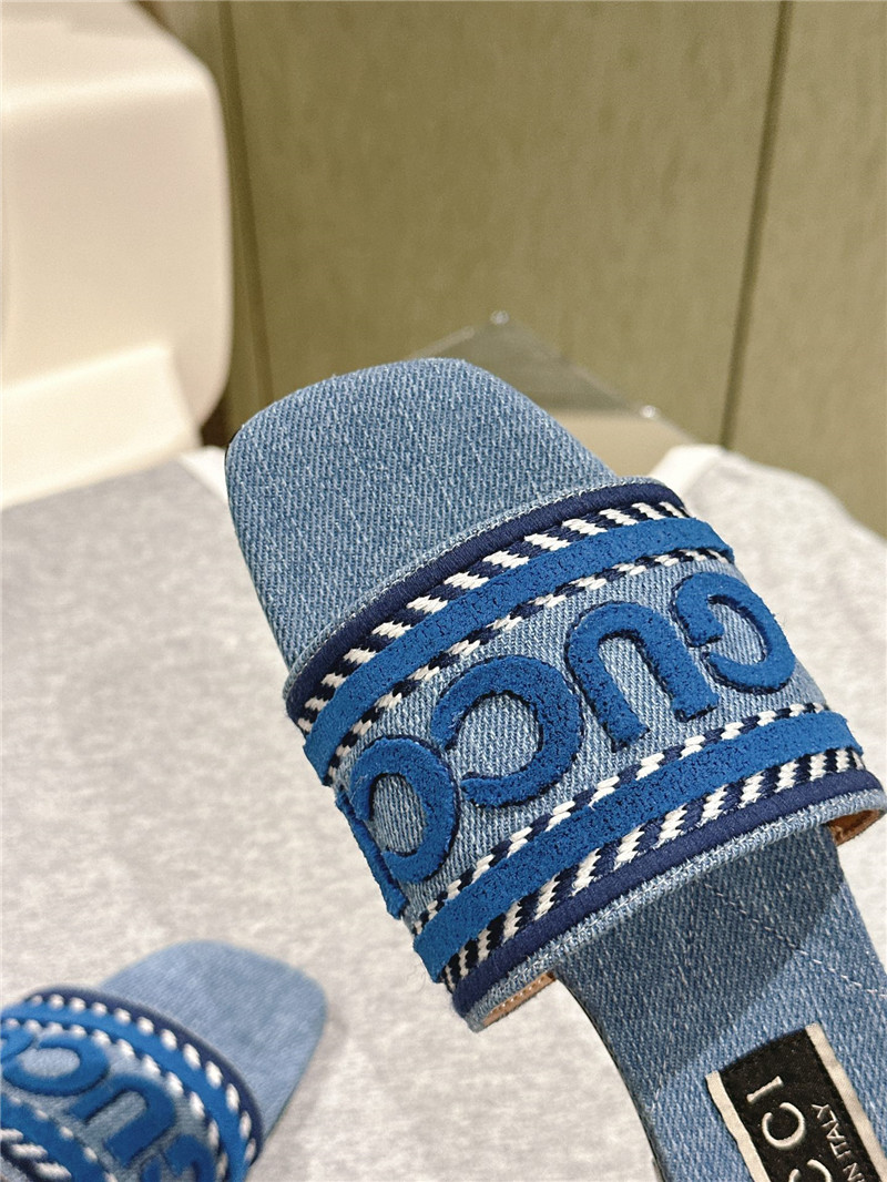gvc*1 denim slippers Marg*e1a replica shoes