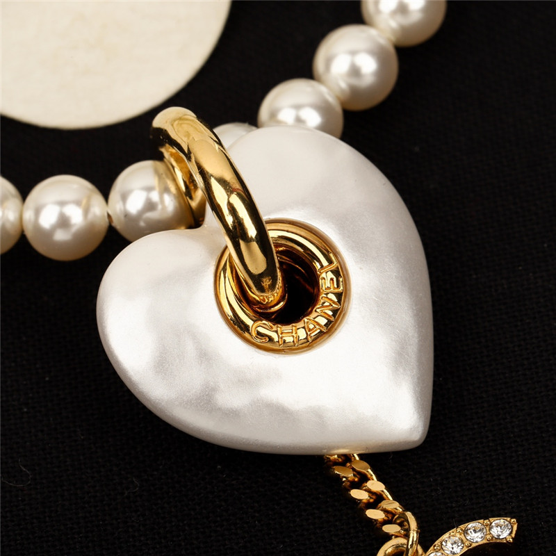Ch**el love pearl pendant necklace
