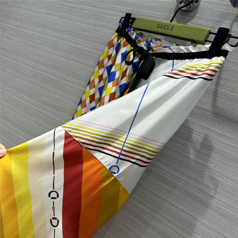 Gvc*1 patchwork printed silk pants replica clothing sites