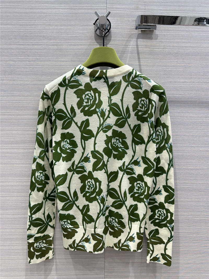 Gvc*1 flower vine print knit cardigan