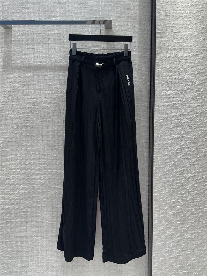 Pra*a washed wrinkled casual pants replica clothing sites