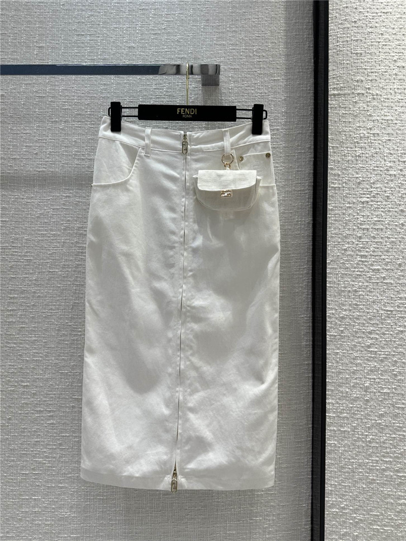 F**di small bag denim long skirt replicas clothes