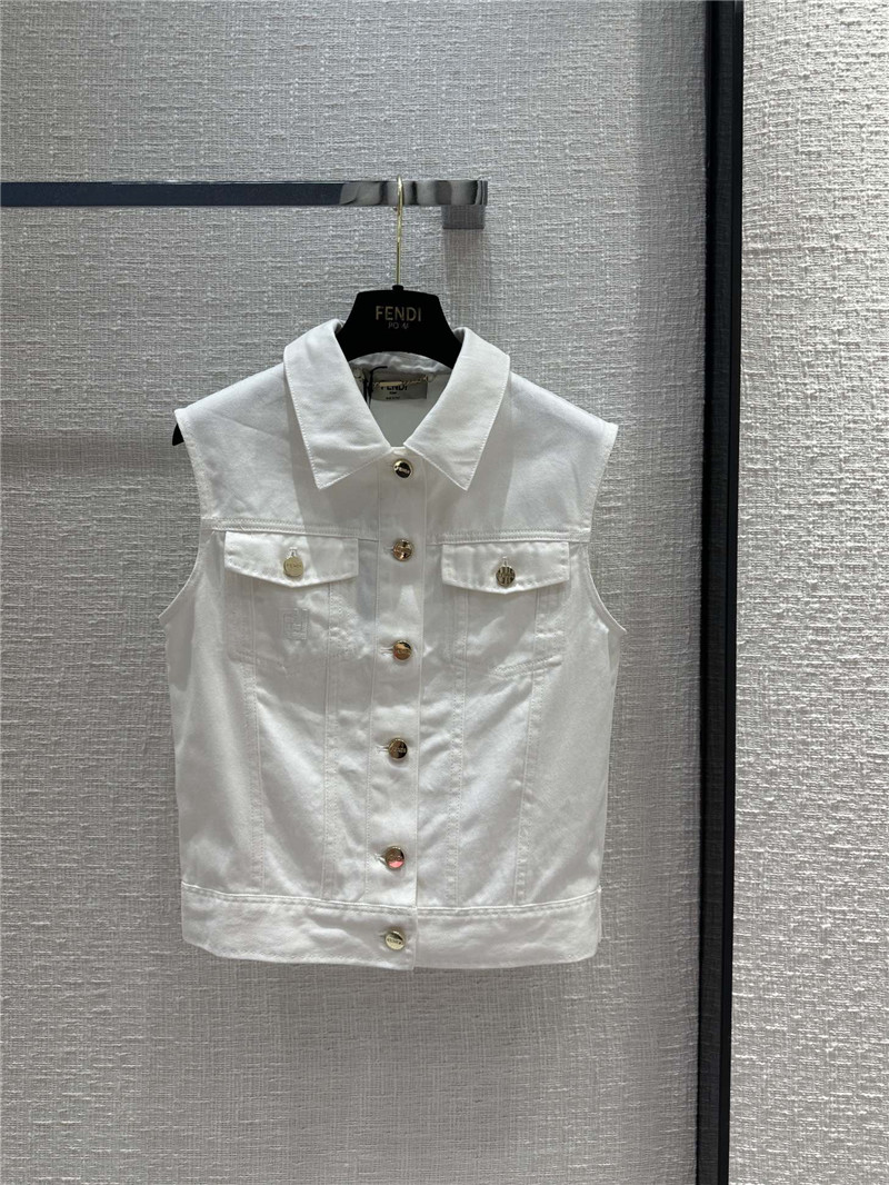 F**di denim vest replica designer clothing websites