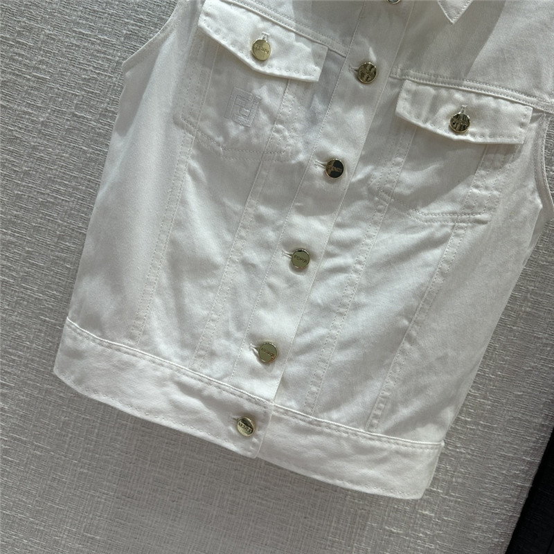 F**di denim vest replica designer clothing websites