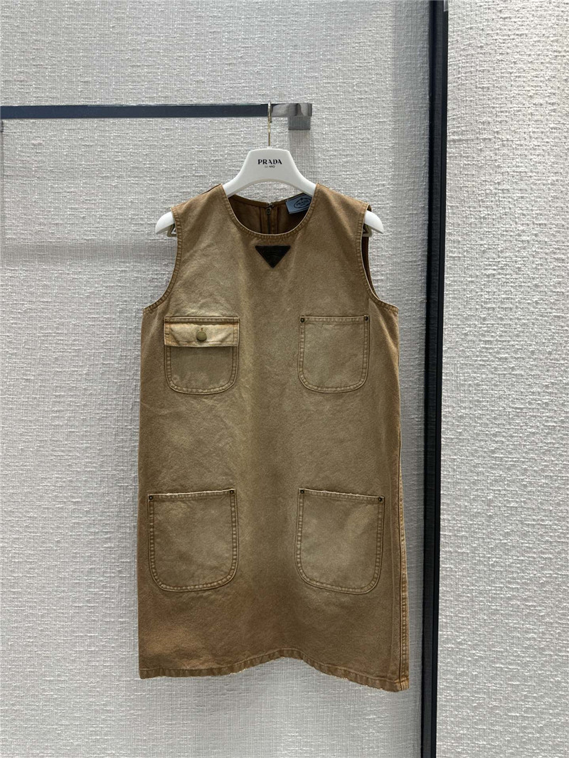 Pra*a work pocket dress replica clothing sites
