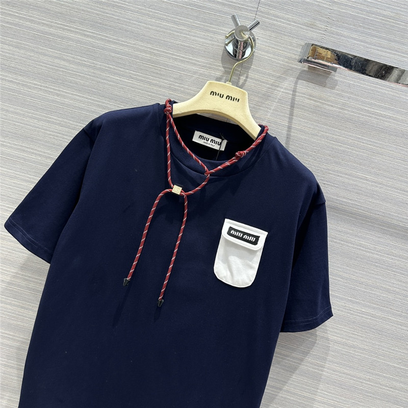 M1um1u necklace design temperament t-shirt replica clothing