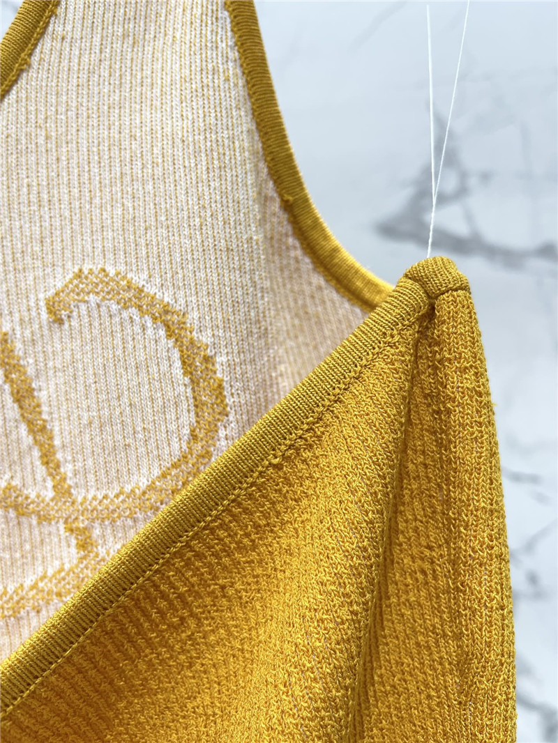 L0ew* logo jacquard halterneck tank top