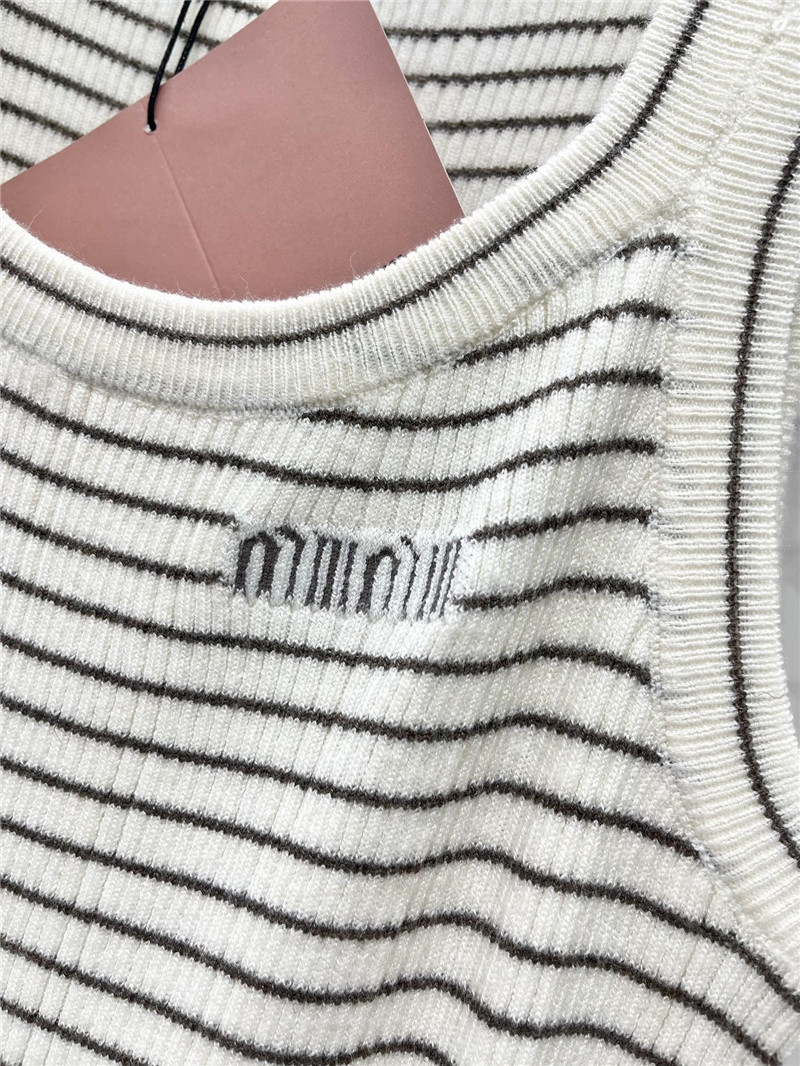 M1um1u striped intercolor vest replica clothing sites