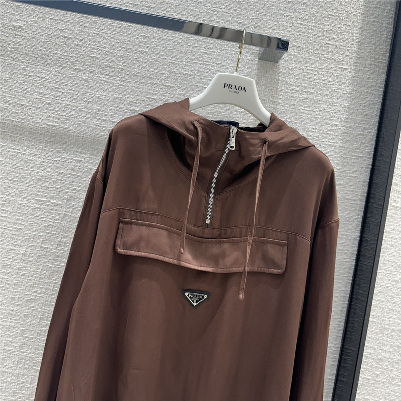Pra*a brown acetate sweatshirt