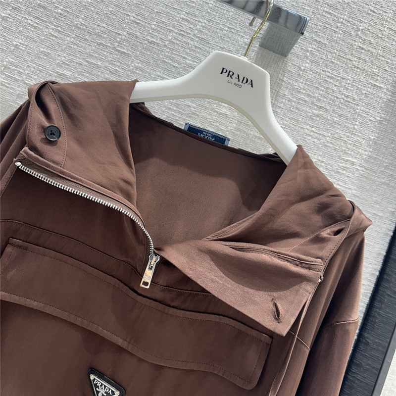 Pra*a brown acetate sweatshirt