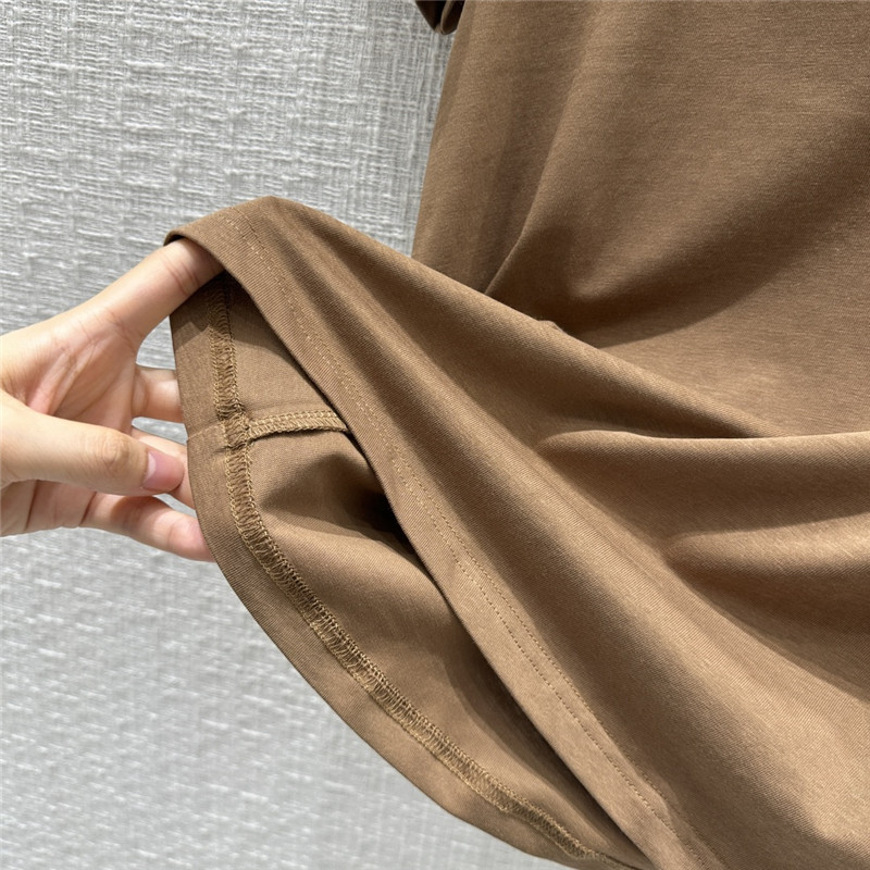 Moncler Short Sleeve T-Shirt Brown