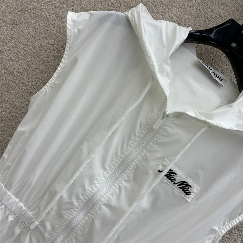 Miu Miu Hooded Sleeveless Shirt