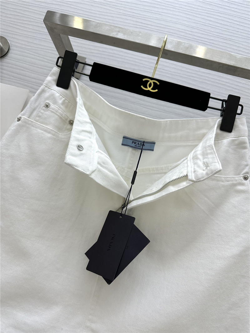 Pra*a denim skirt cheap replica designer clothes