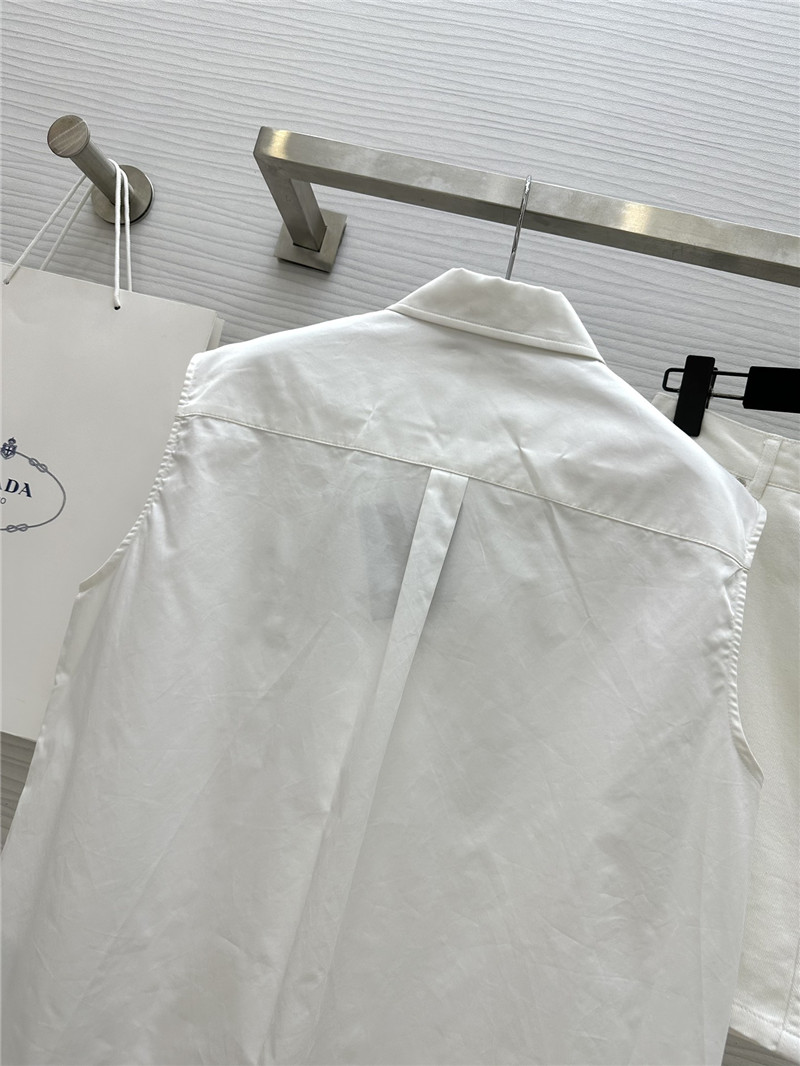 Pra*a white shirt vest replica clothing sites