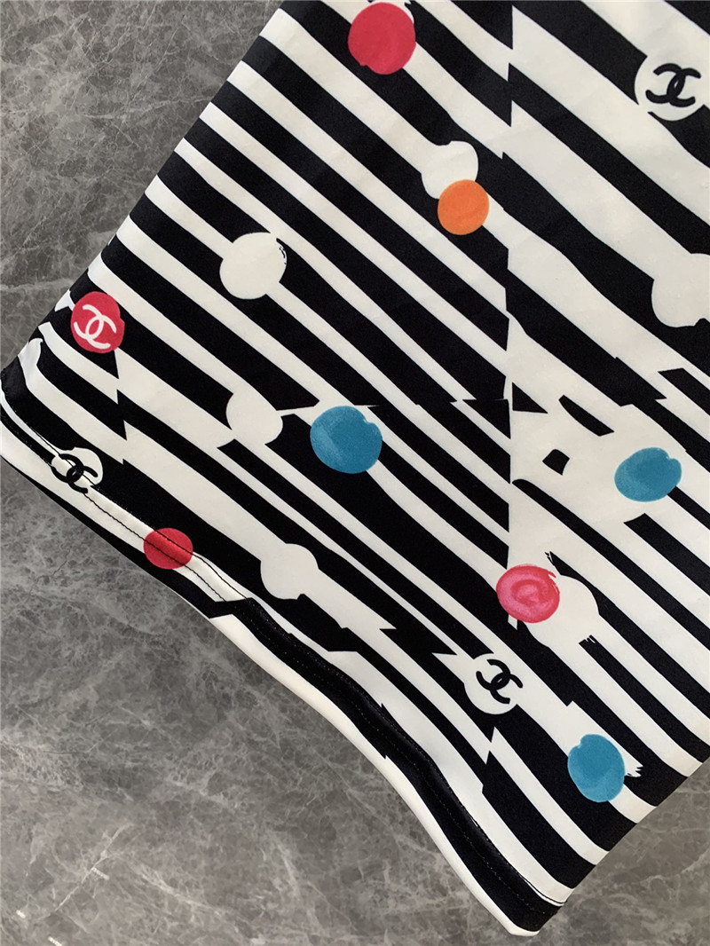 Ch**el printed vest + shorts swimsuit set replicas clothes