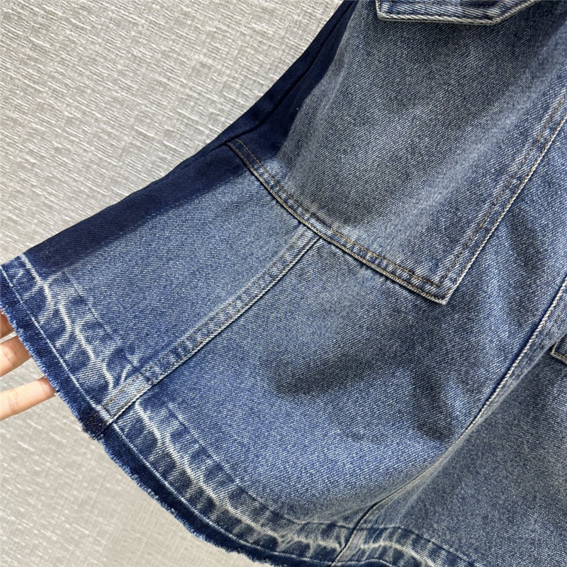 a1exa*der Mcqv*en roll sleeve denim dress replicas clothes