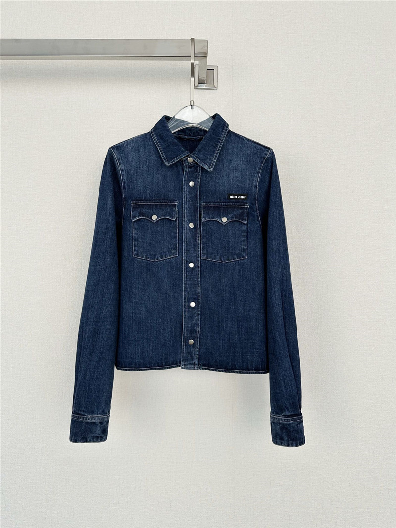 M1um1u new denim jacket replica clothing sites