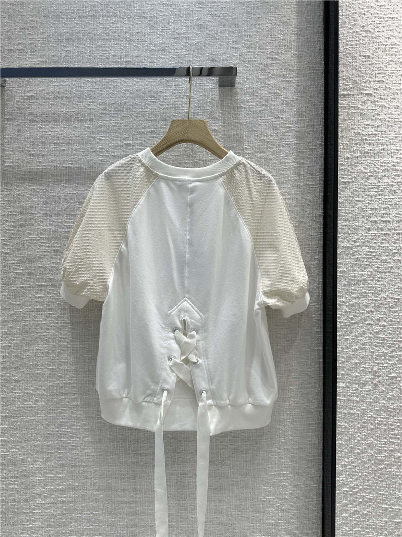 Moncler puff sleeve patchwork short sleeve T-shirt replicas clothes