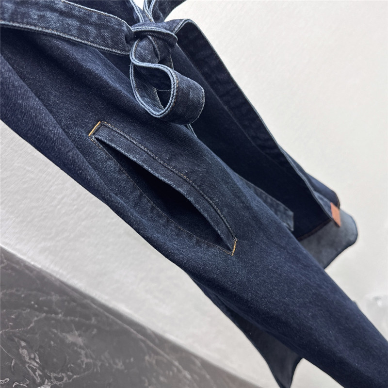 L0ew* vintage washed denim dress replica designer clothes
